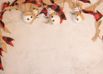 Christmas background border wallpaper snowmen holiday flat lay