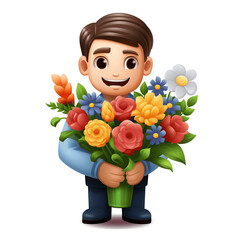 Emoji of a florist arranging a bouquet Generative AI
