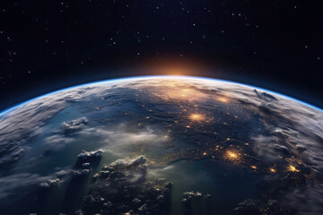 Obraz premium world map.Planet Earth -Communication technology for internet business. Global business concept of connections and information transfer