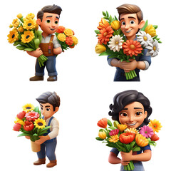 Emoji of a florist arranging a bouquet Generative AI