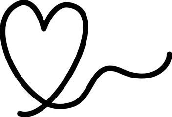 Love line thread vector