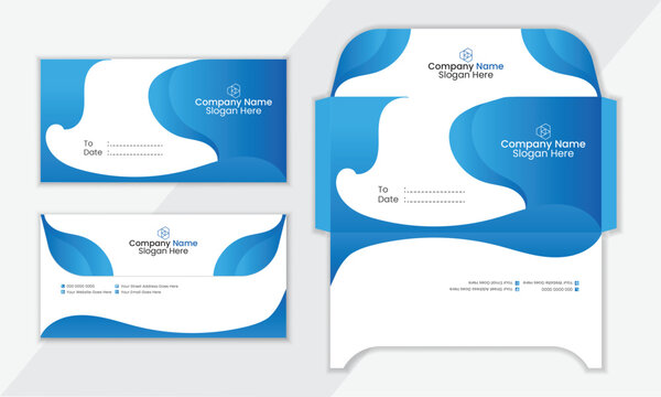 Corporate Business Envelope design template, modern envelope design template.