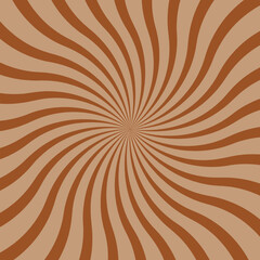 Sunburst background vector pattern with a sun palette and beige in a spiral or swirled radial striped