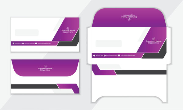 Corporate Business Envelope design template, Creative Modern Envelope Template.