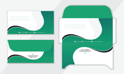 Corporate envelope template or envelope design.