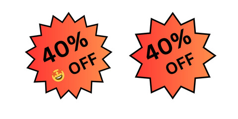 Two Orange Stickers with 