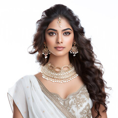 Young and beautiful woman wearing jewelery