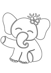 Baby Elephant SVG Vector