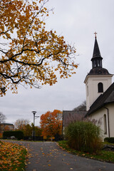 View of a church during autumn