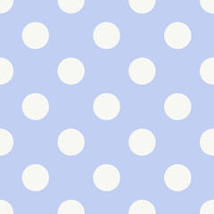 Baby Blue and Cream Polka Dots   Seamless Tile