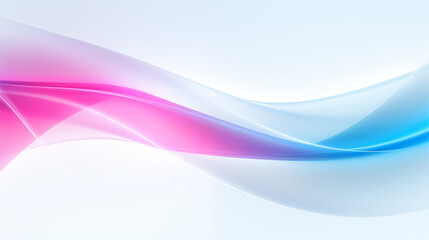 Pink and Blue Wave on White Background