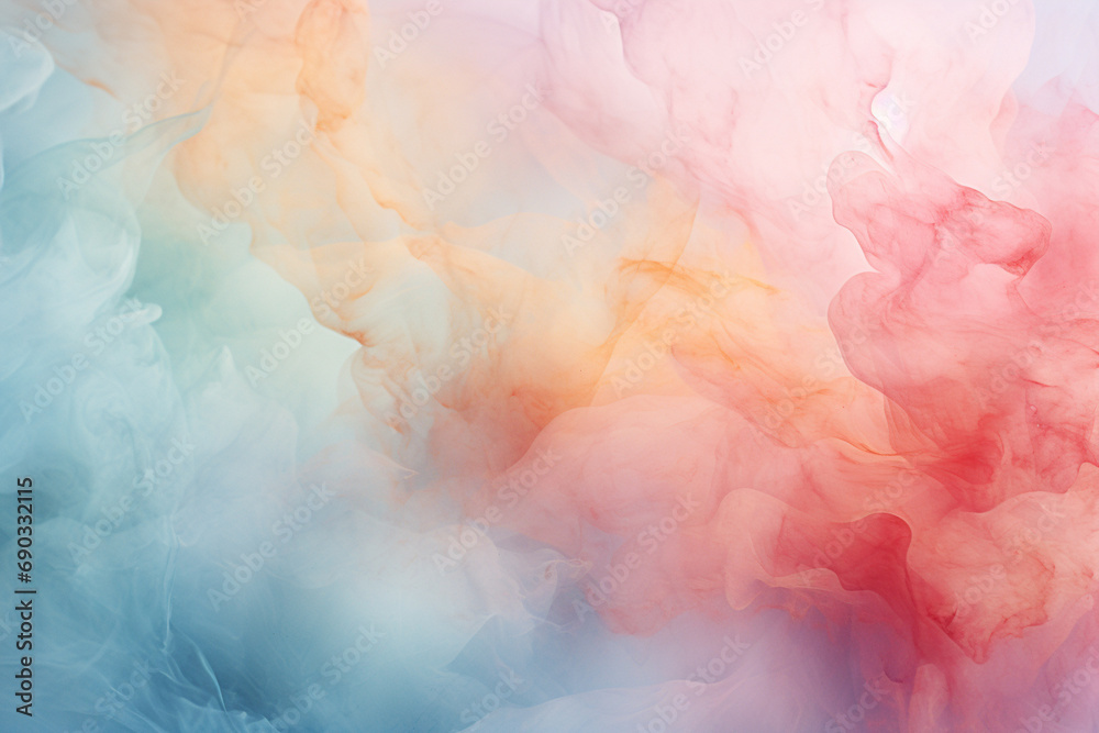 Poster Muted watercolor-style abstraction, using subtle hues to create a gentle and artistic color combination.