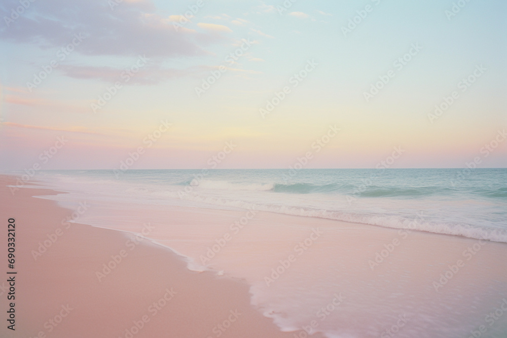 Poster A subdued pastel gradient, creating a soft and calming color transition in a minimalist visual composition.