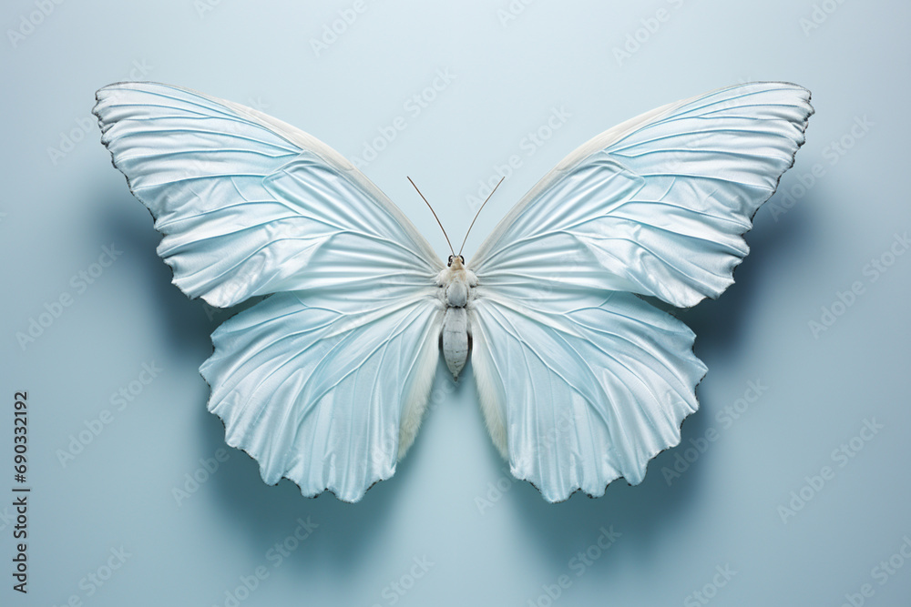 Aufkleber delicate butterfly wings portrayed with minimalism, using subtle lines and gradients for a modern to