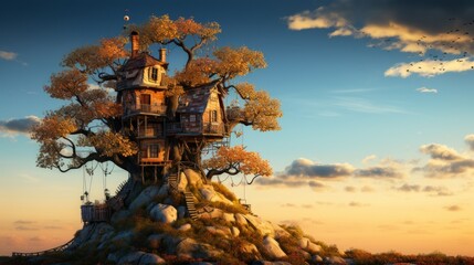 home on the tree ai generated