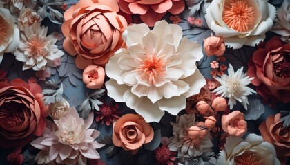 Bouquet of Colorful Flowers on a Table