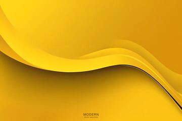 Abstract Yellow Background. colorful wavy design wallpaper. creative graphic 2 d illustration. trendy fluid cover with dynamic shapes flow.