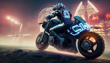 sports motorbike suitable as a background or banner