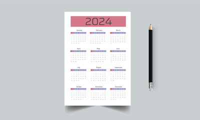 2024 Calendar Design Template