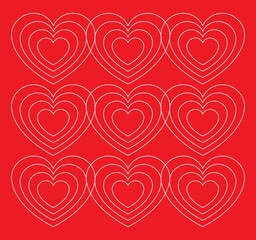 Red background image with heart shape