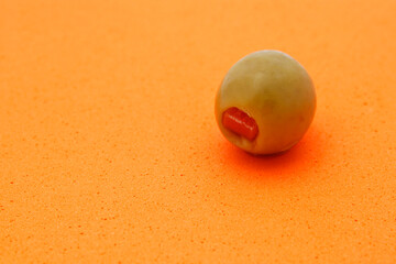 Olive stuffed with chili pepper