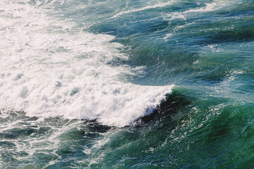Ocean surface with waves close-up,