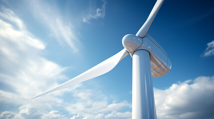 Wind Turbine close up created with Generative Ai
