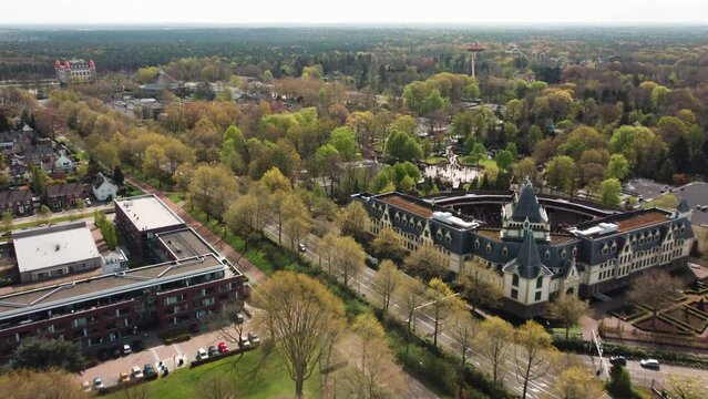 Aerial View of Efteling Themepark Resort in Kaatsheuvel, Netherlands