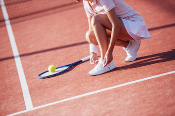 Girl playing tennis