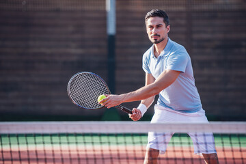 Man playing tennis