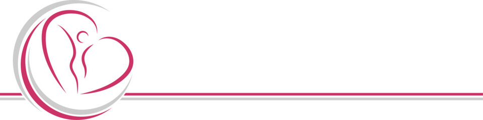 Obraz premium Frau, Person in Bewegung und Herz, Physiotherapie, Frauenarzt, Hintergrund