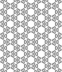 Black and white seamless abstract pattern. Background and backdrop. Grayscale ornamental design. Mosaic ornaments. Vector graphic illustration. EPS10.