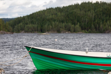 Boats at a lake in Norway