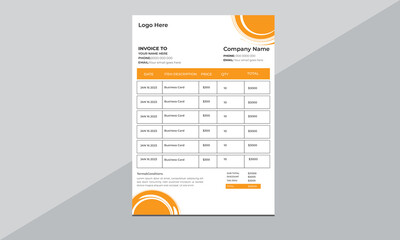  Modern Invoice template.