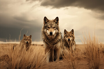 Fototapeta premium wolf in winter