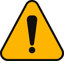 Yellow error warning symbol