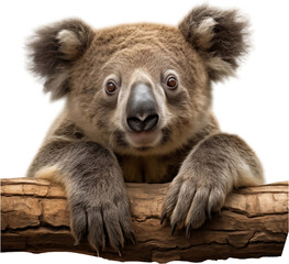 Picture of a koala isolated on transparent background, png
