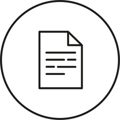 Document vector icon (black)