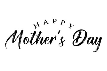 Happy Mother's Day hand drawn lettering vector illustration.