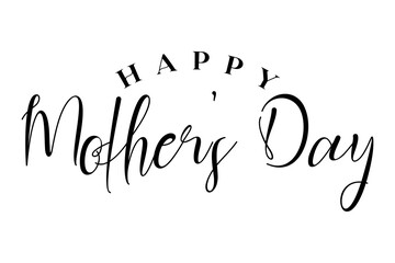 Fototapeta na wymiar Happy Mother's Day hand drawn lettering vector illustration.