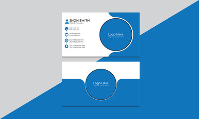 Unique Blue business card template