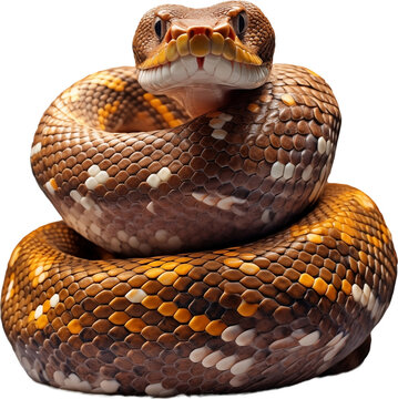 Picture of a snake isolated on transparent background, png