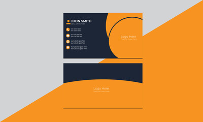 Yellow business card template