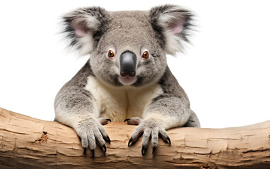 Koala animal isolated on a transparent background.