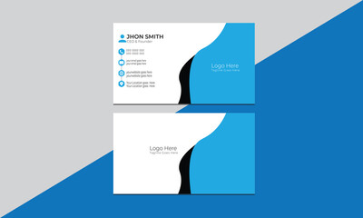 Blue business card template