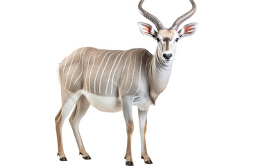 African Kudu isolated on a transparent background.