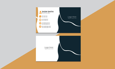 Dark business card template