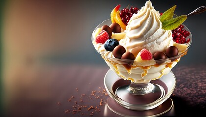 fruit ice cream suitable as background or banner