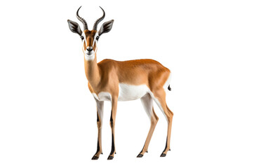 Springbok animal isolated on a transparent background.