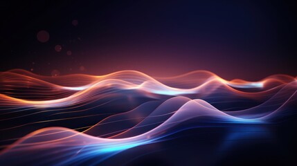 Fototapeta premium Futuristic Waves showing evolved IT Technology Background
